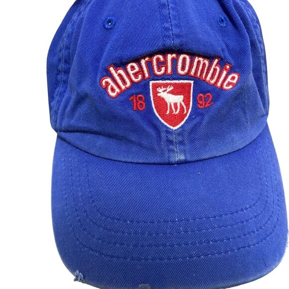 Vintage Abercrombie & Fitch navy 1892 Blue A & F Baseball Hat Distressed cotton main image 5